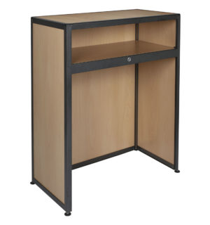 COMPTOIR SANS RANGEMENT BOIS/ALU NOIR