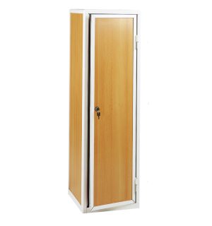 ARMOIRE OU VESTIAIRE BOIS/ALU BLANC