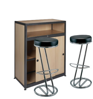 WOOD/BLACK SEYCHELLES COUNTER SET