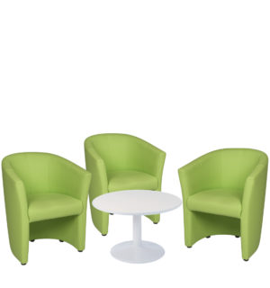 ENSEMBLE FAUTEUILS TONDO VERT