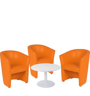 ENSEMBLE FAUTEUILS TONDO ORANGE