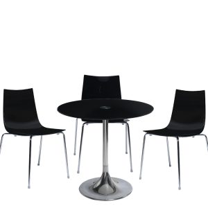 BLACK LAQUERED FLASHY SET