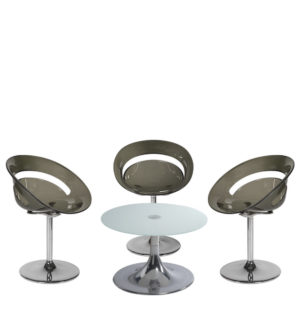 GREY FLASHY ARMCHAIRS SET