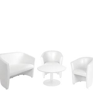 WHITE TONDO SOFA SET
