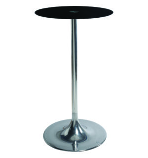 TABLE SNACK FLASHY VERRE NOIR OPAQUE - Ø 80