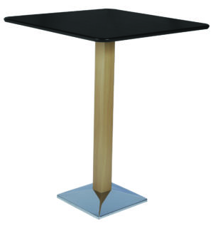 WOOD/BLACK SPOT SNACK TABLE