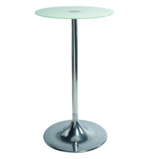 WHITE GLASS OPAQUE FLASHY SNACK TABLE - Ø 80