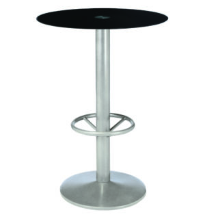 TABLE SNACK FEROE VERRE NOIR OPAQUE - Ø 80