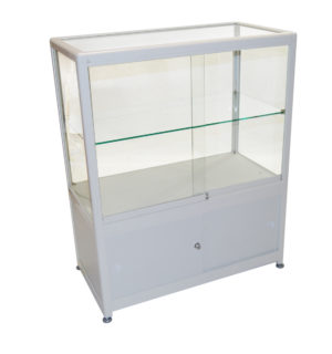 WHITE LOW SHOWCASE DESK