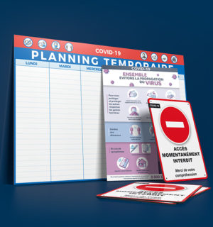 Panneau d'information des mesures sanitaires A1 - Dim. 841x594mm