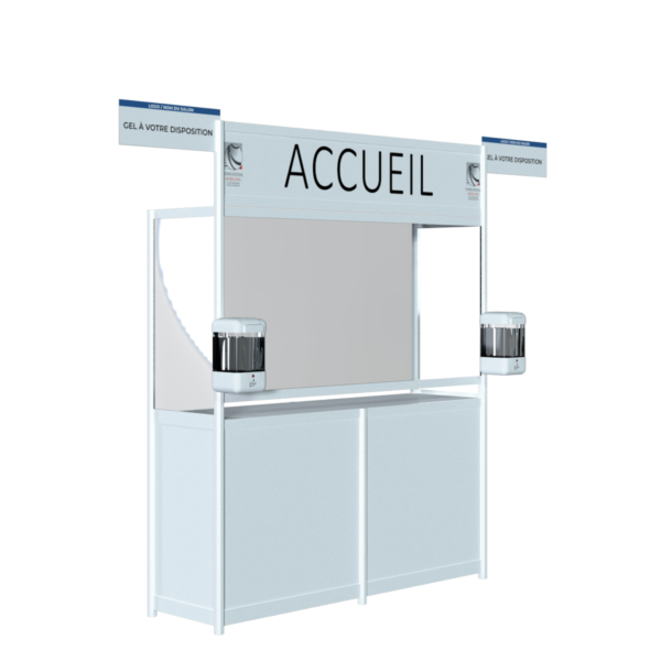 Distributeurs gel accueil salon
