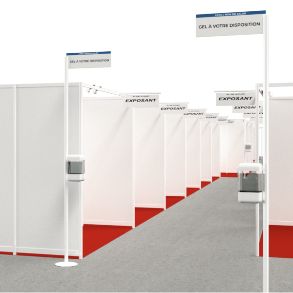 Distributeur gel colonne stand
