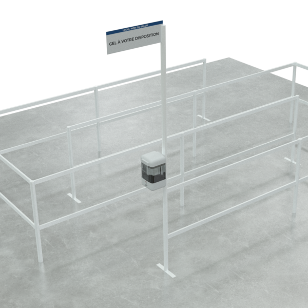 Distributeur gel file attente