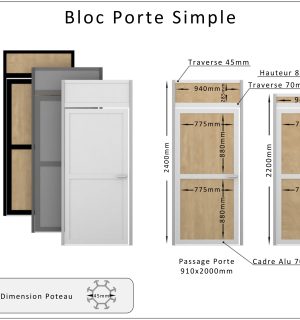 BLOC PORTE SIMPLE MODULAIRE